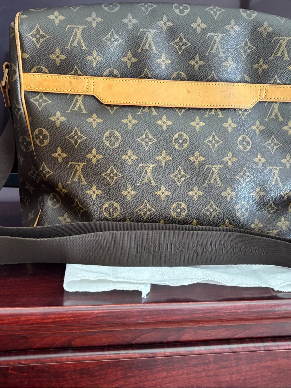 Louis Vuitton Abesses Monogram Messenger Bag in Dark Brown
